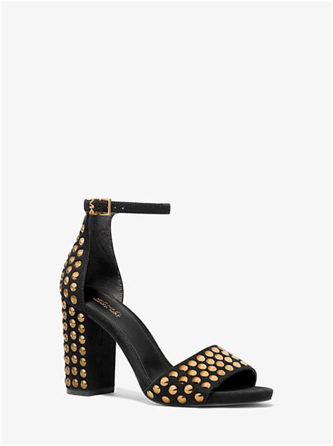 michael kors leela sandal|Leela Studded Suede Sandal .